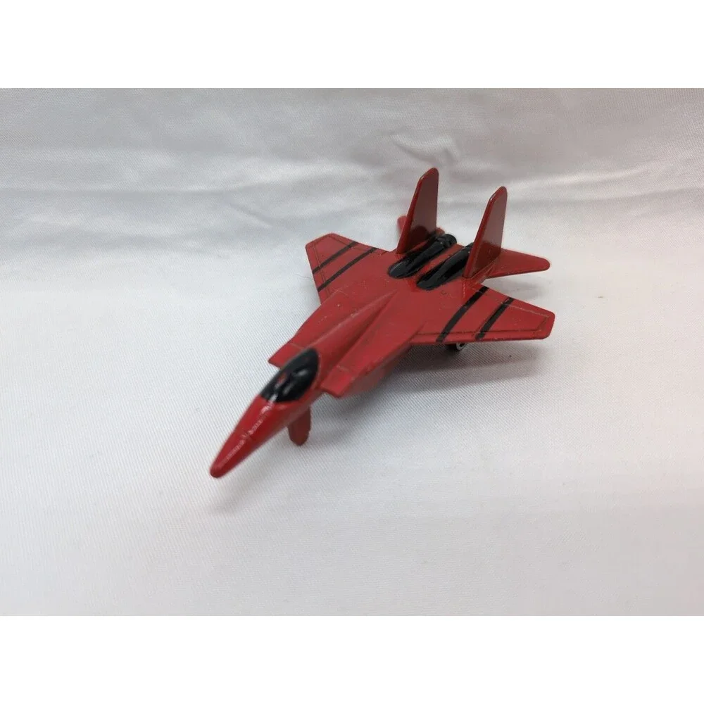 Red And Black Military Fighter Jet Diecast Plane 3